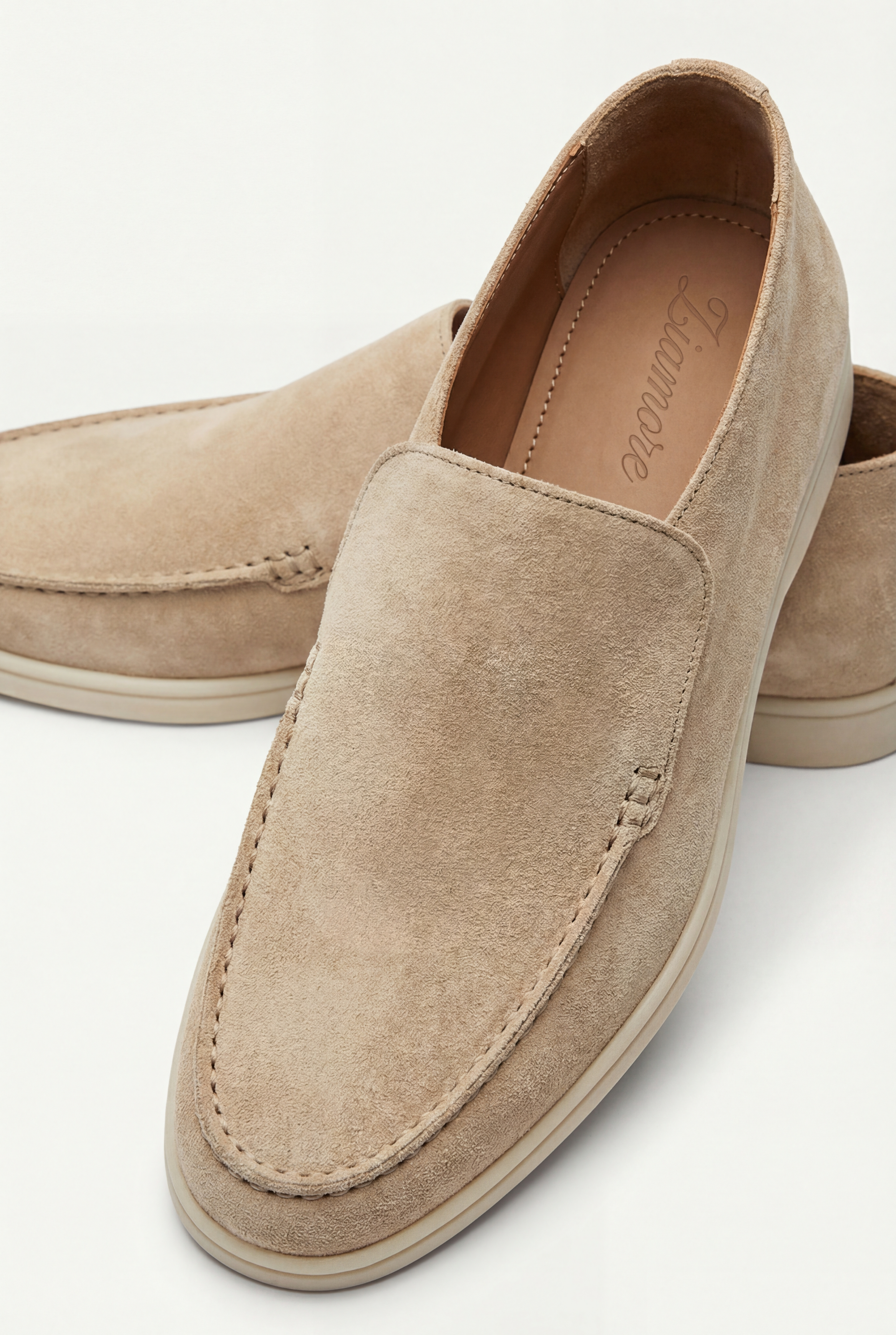Amalfi Suede City Loafer Light Beige