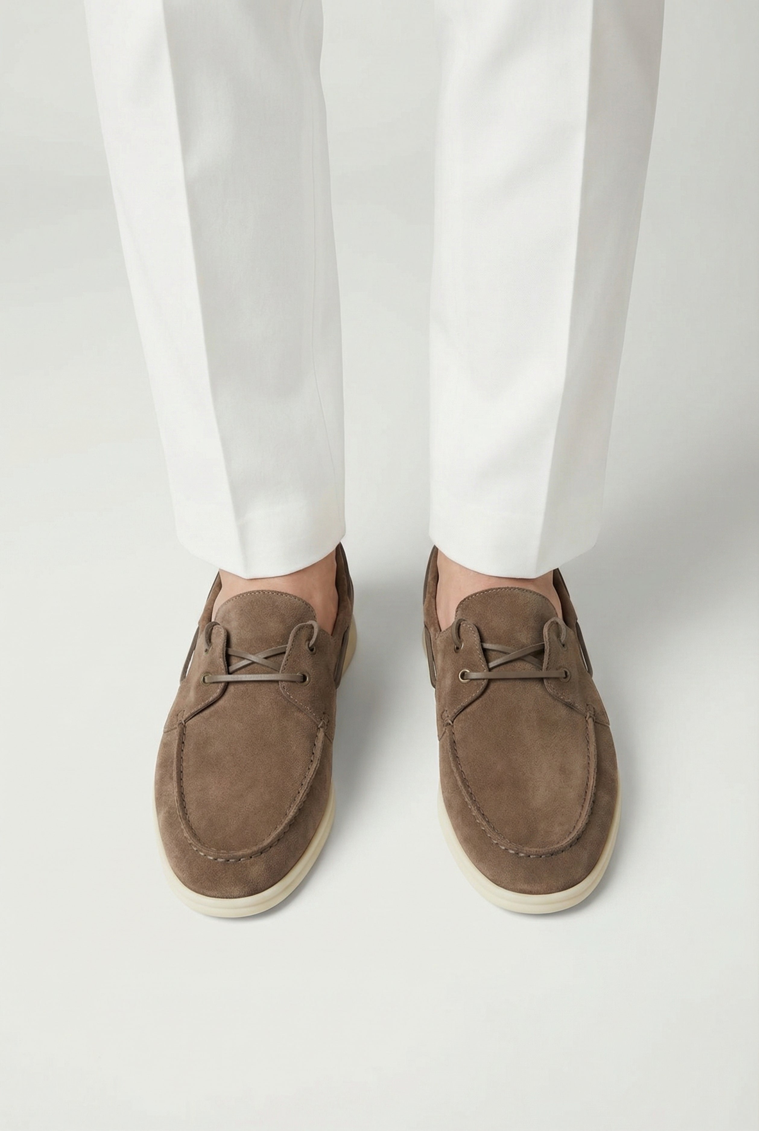 Yacht Walk Suede Loafer Taupe