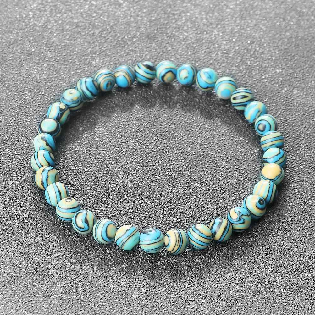 Elise - Blå Malachit Natursten Armband