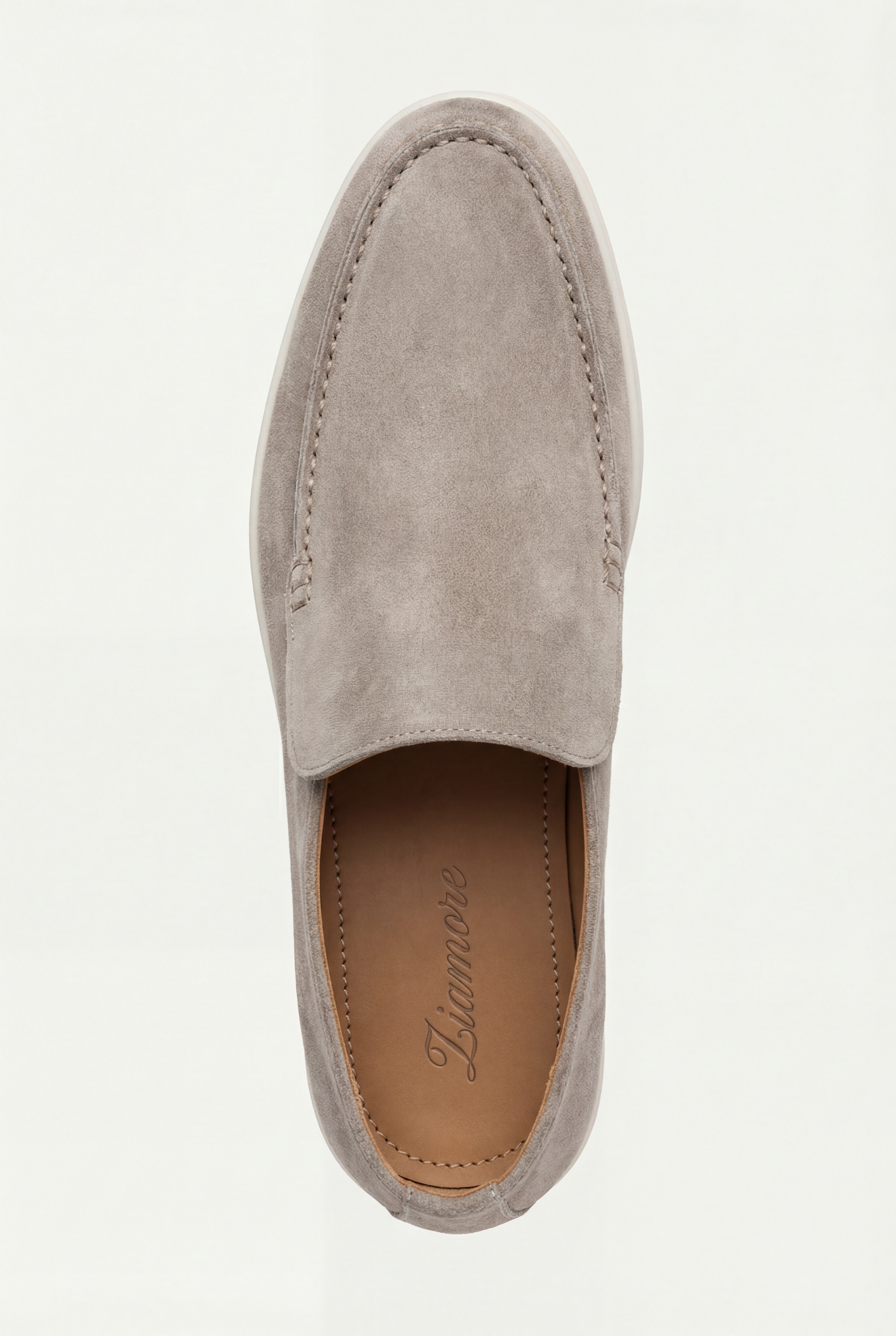 Amalfi Suede City Loafer Light Gray
