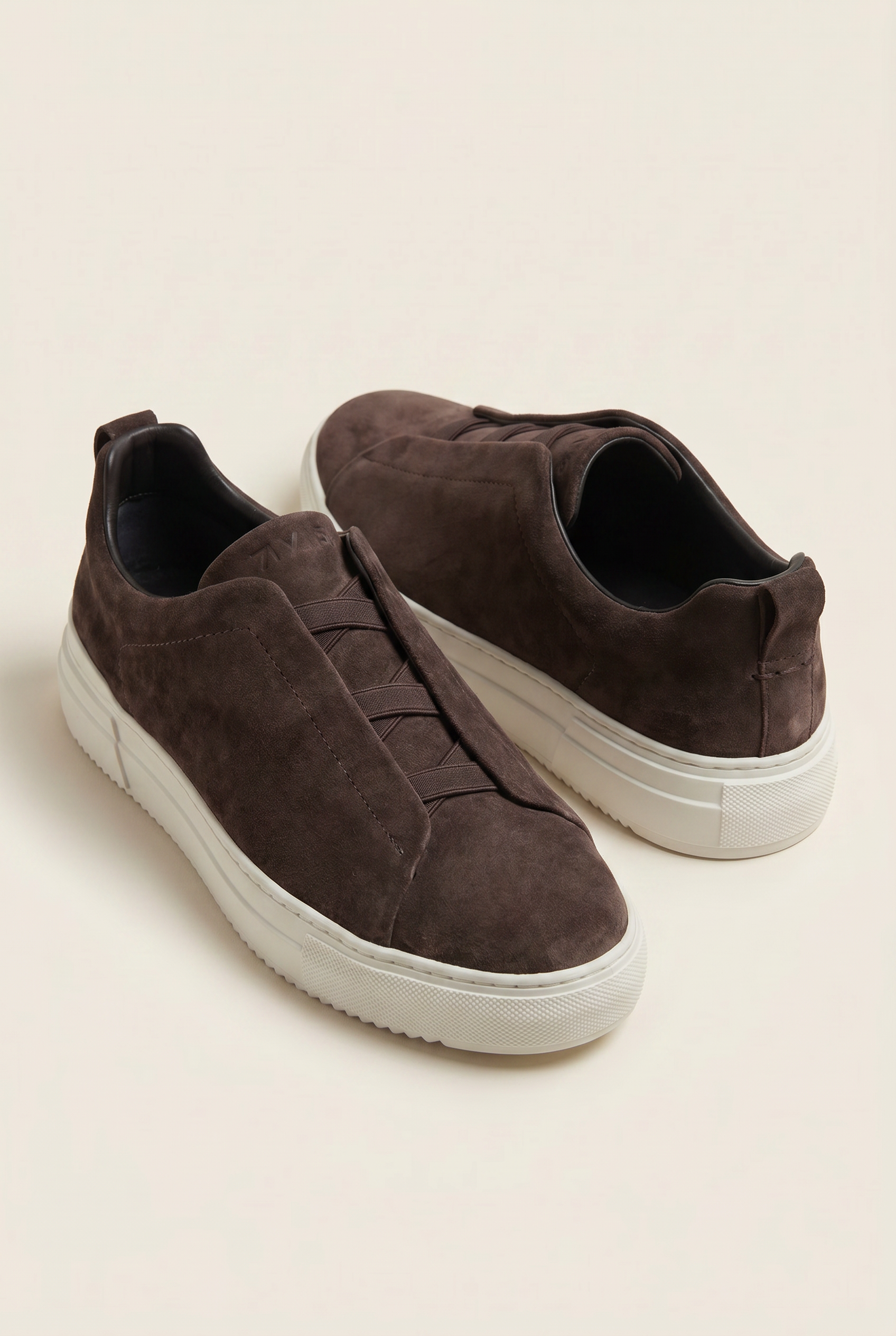 Monaco Suede Triple Stitch Sneaker Chocolate